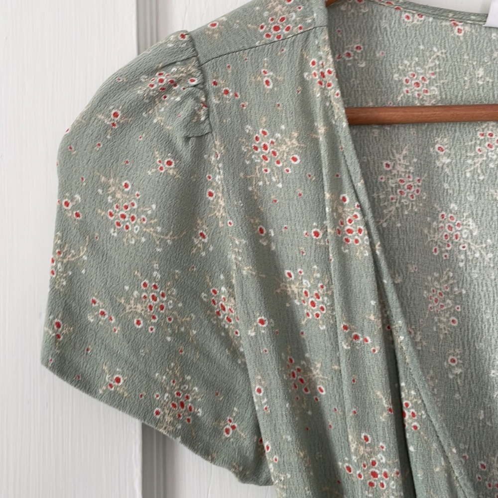 🍃GAP midi wrap dress - sage green 🍃